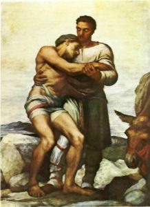 O Bom Samaritano, pintura de George Frederic Watts (1904).